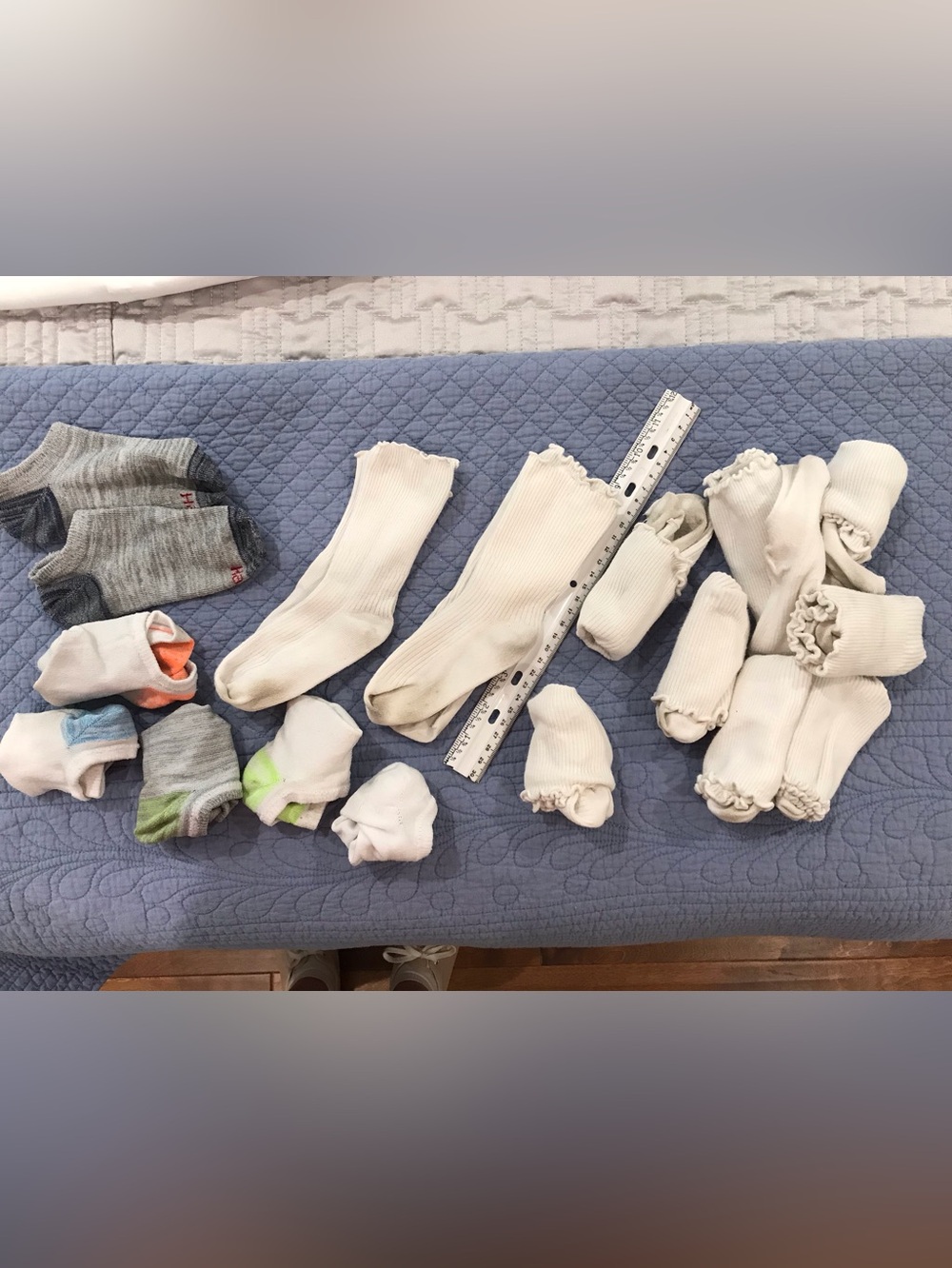 Girls Socks - SET OF 16 PAIR-Anklet/Crew and Low cut style